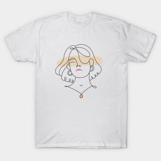 Abstract Line Art Woman T-Shirt